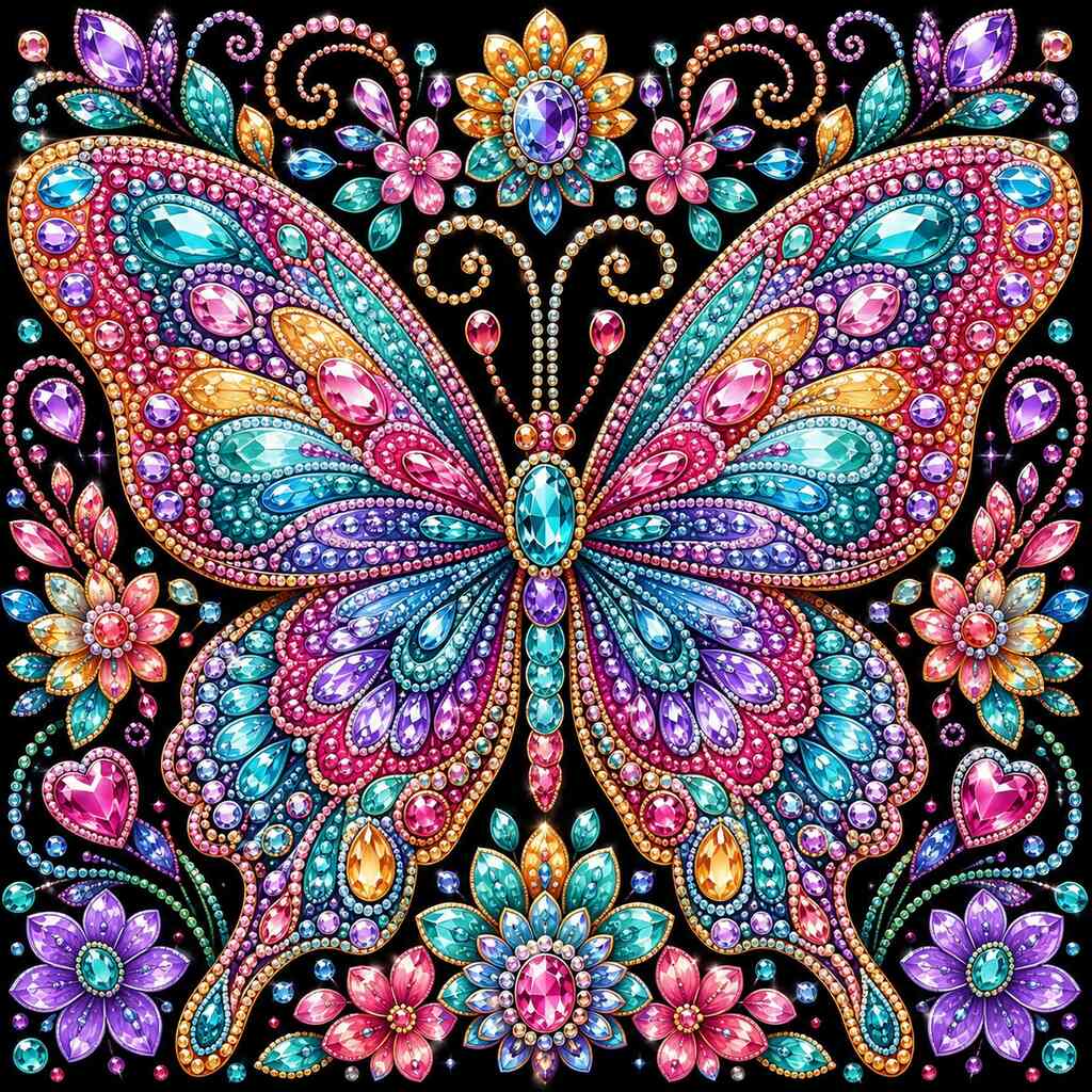 Diamond Painting - Juwelenflügel, Funkelnde Fantasie