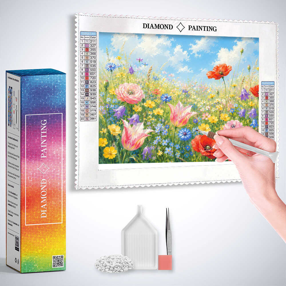 Diamond Painting - Frühlingserwachen, blühende Harmonie