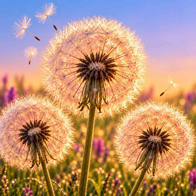 Diamond Painting - Pusteblumen am Seeufer