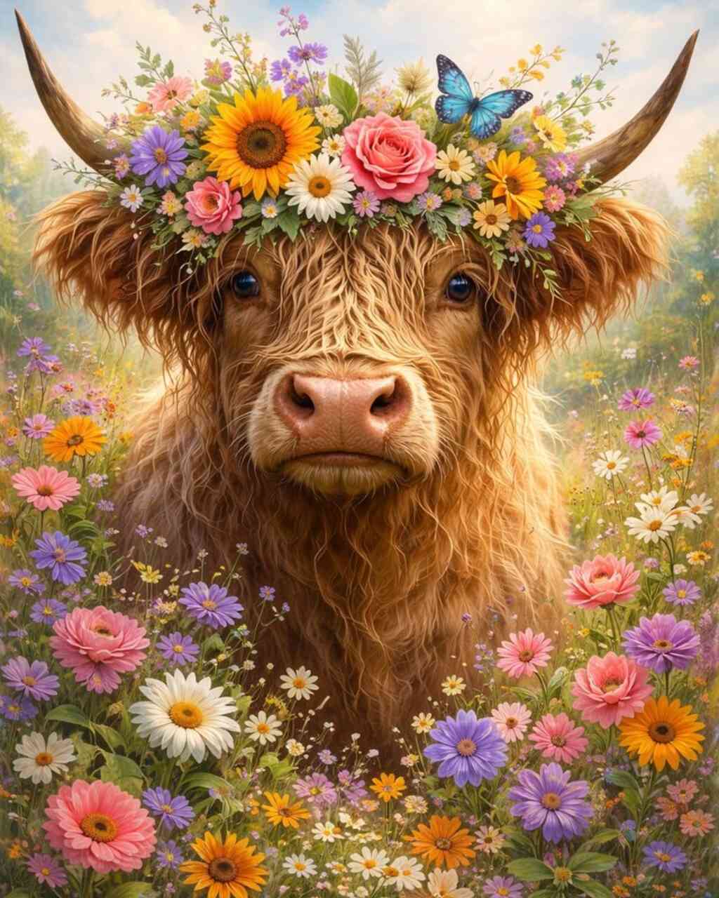 Diamond Painting - Blumenkrone der Harmonie