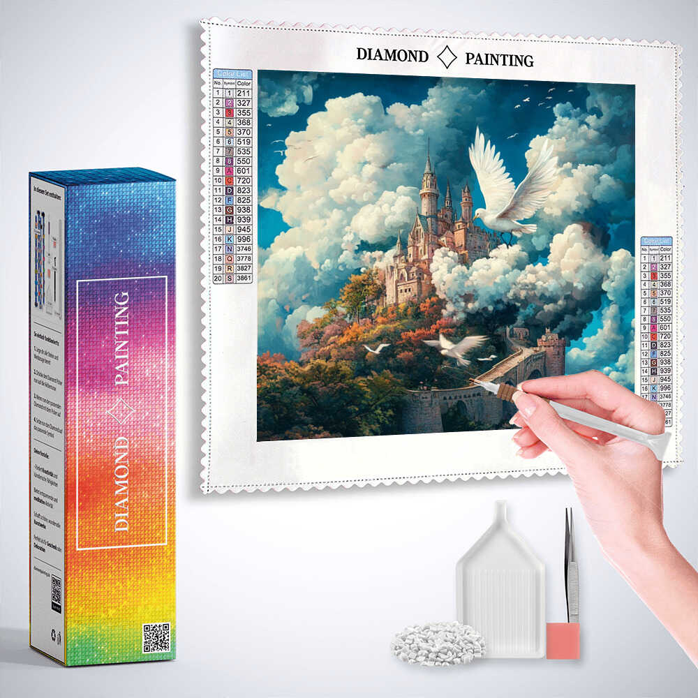 Diamond Painting - Schloss über den Wolken