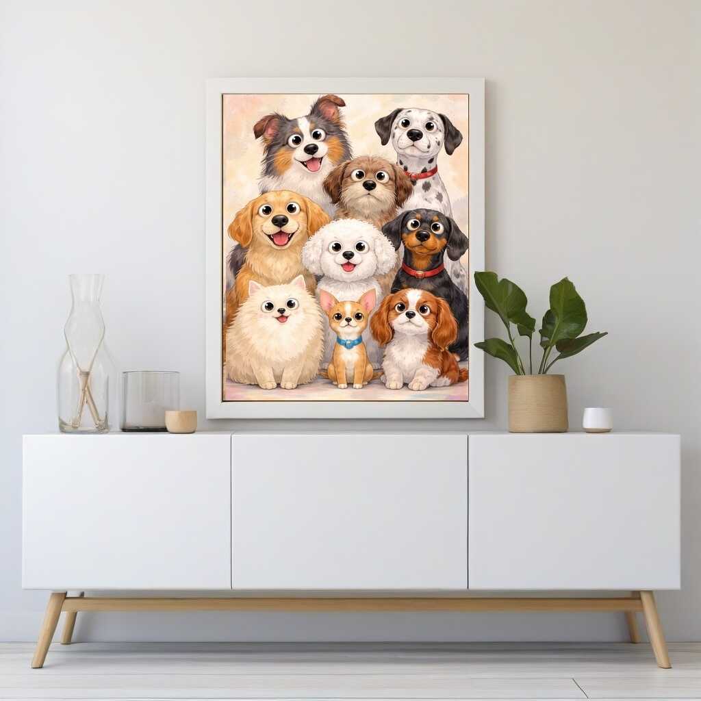 Diamond Painting - Glückliche Pfoten, Ein Hauch von Verspieltheit