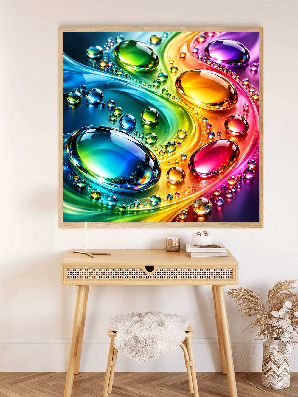 AB Diamond Painting - Bunte Regentropfen