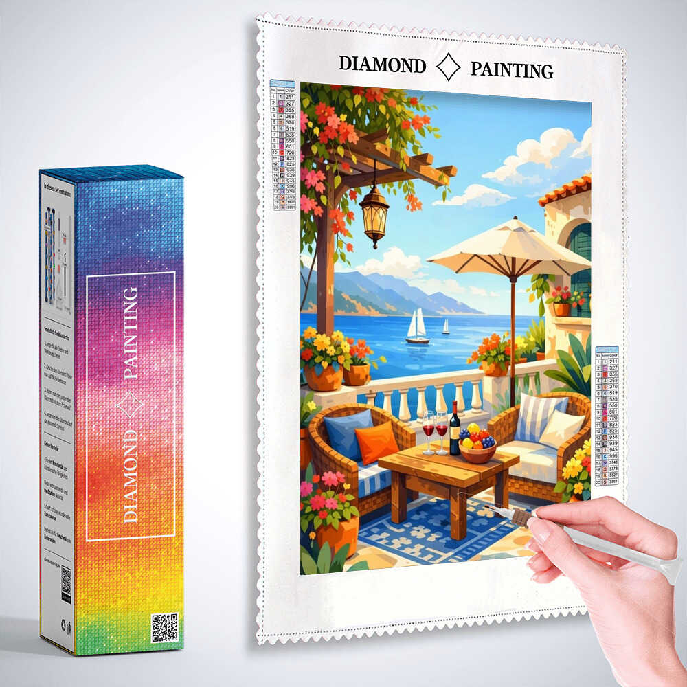 Diamond Painting - Mediterrane Sommerträume, Abstrakt
