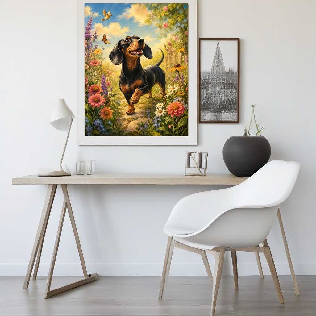 Diamond Painting - Fröhlicher Spaziergang im Blütengarten