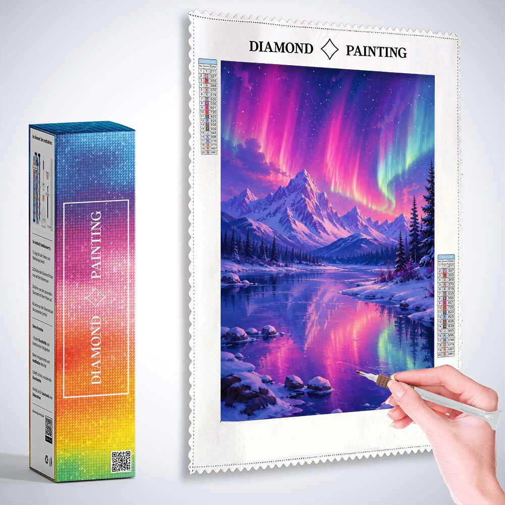 Diamond Painting - Tanz der Polarlichter