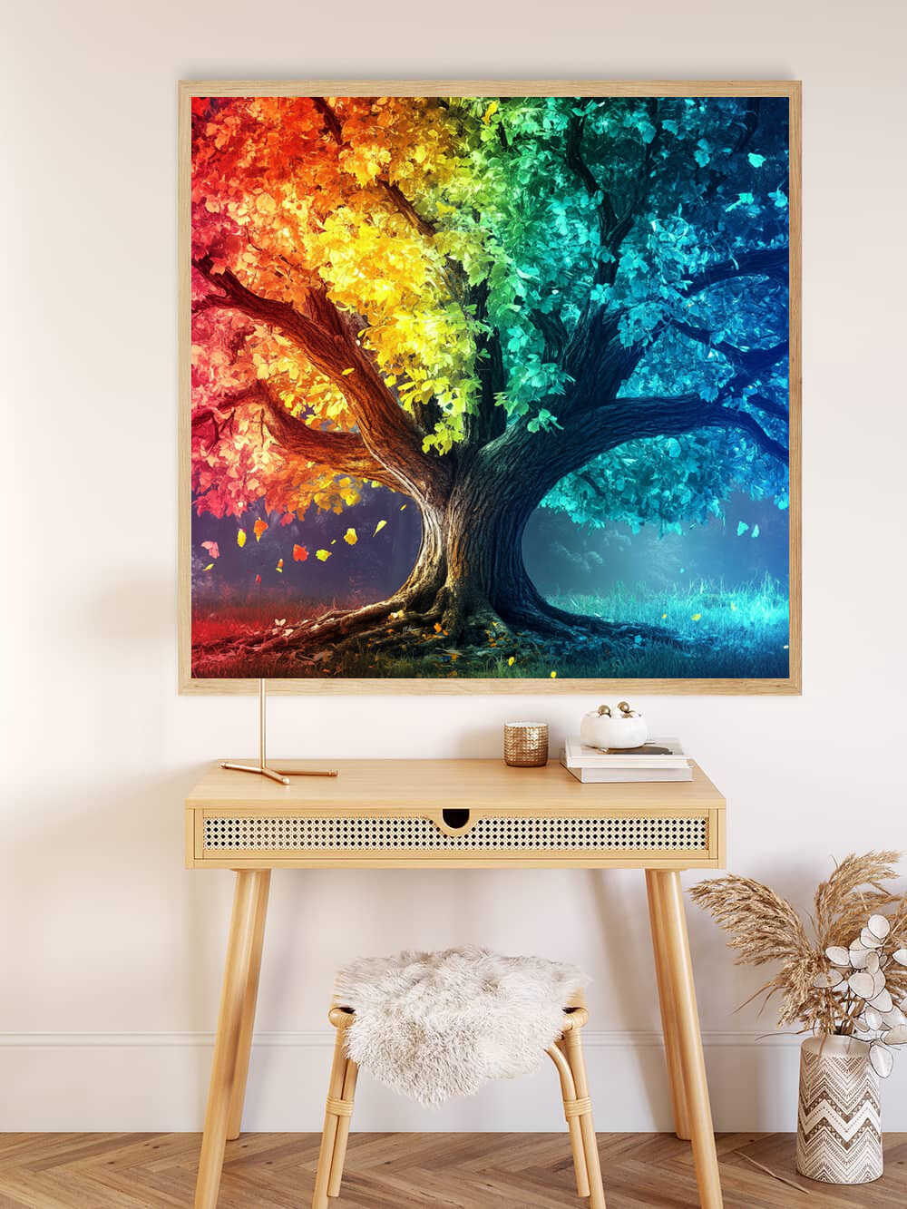 AB Diamond Painting - Baum der Zauberfarben