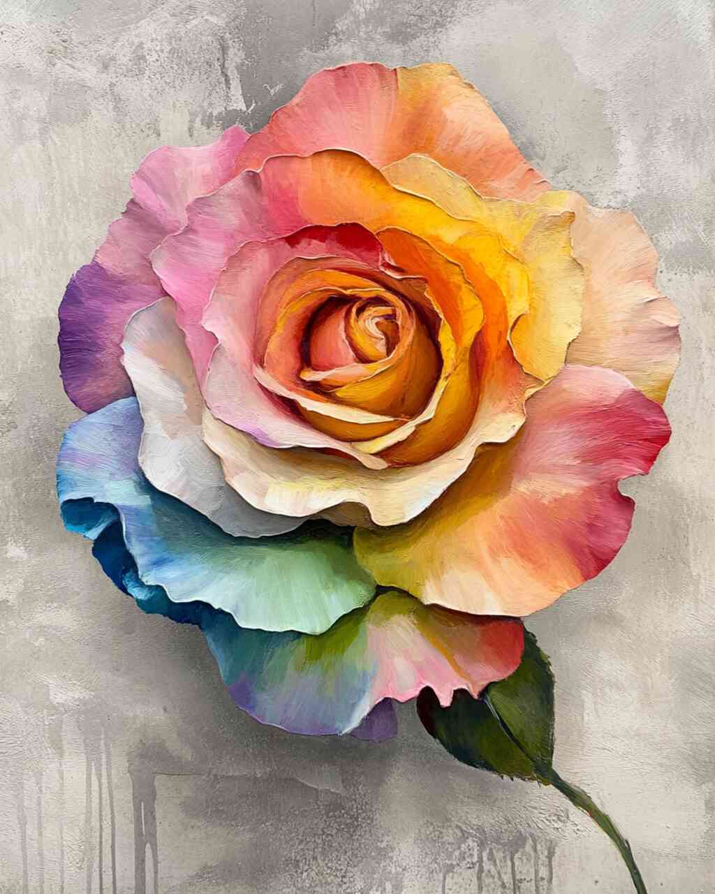 Diamond Painting - Regenbogenrose