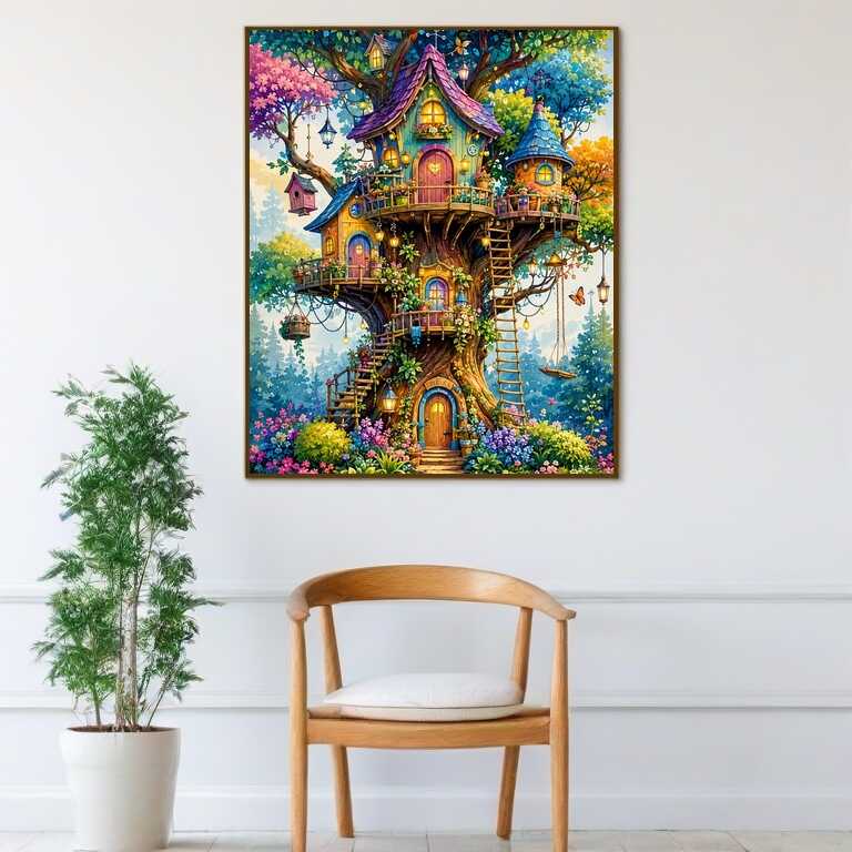 Diamond Painting - Zauberhaus im Märchenbaum