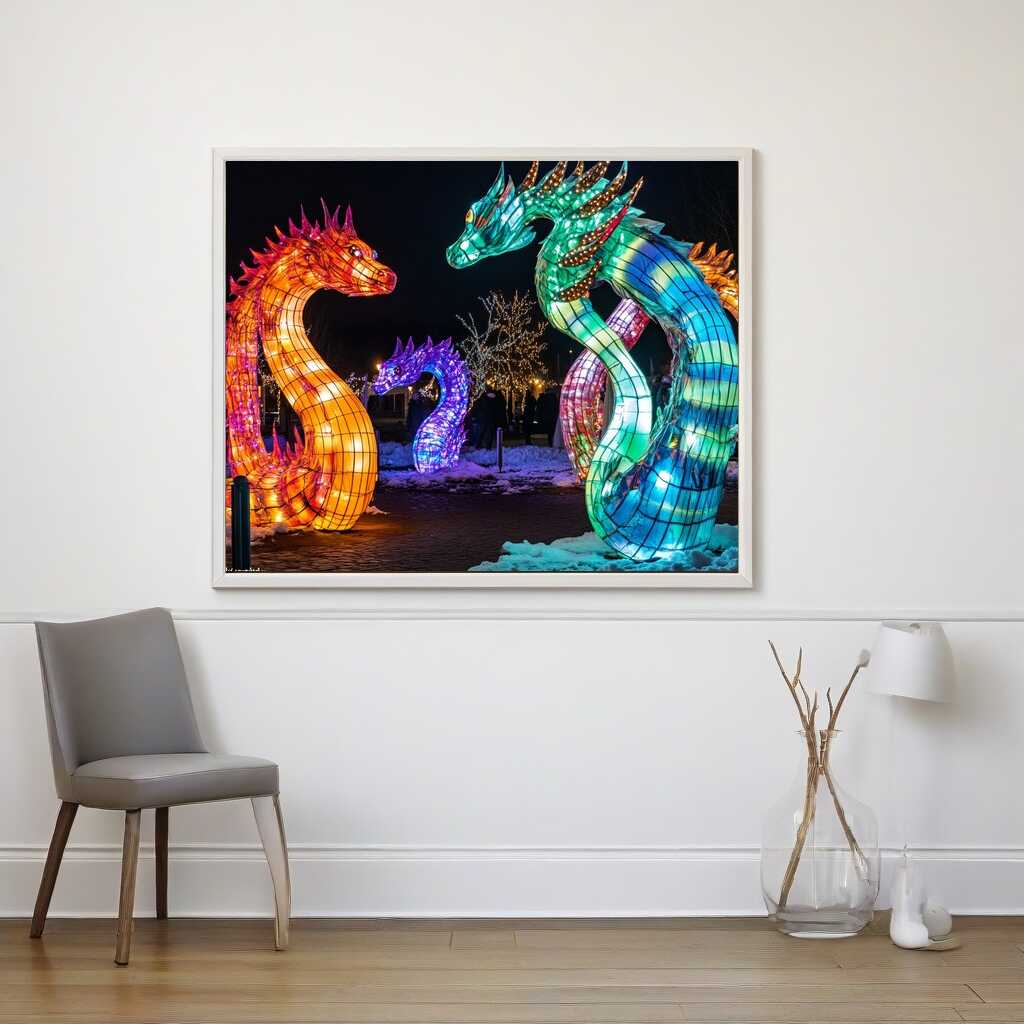 Diamond Painting - Feuerspiel der Drachen