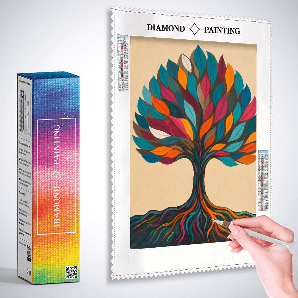 Diamond Painting - Lebensbaum der Farben