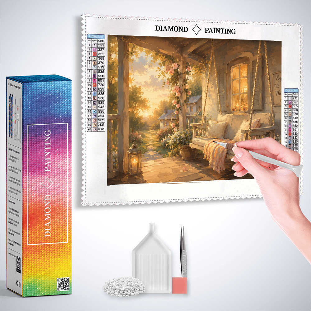 Diamond Painting - Sonnenzauber am Verandaabend