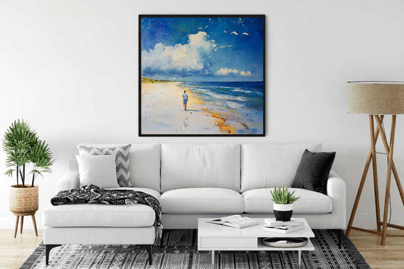 Diamond Painting - Strandspaziergang, Sanfte Wellen