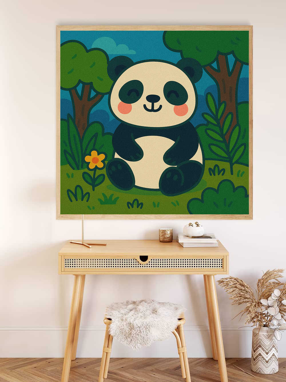 Diamond Painting - Kuschelzeit im Bambuswald