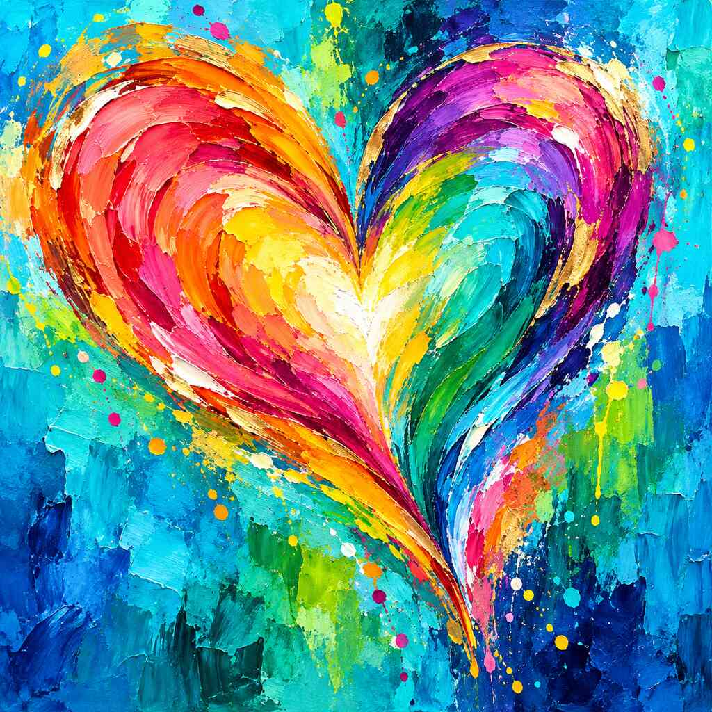 Diamond Painting - Abstraktes Herz