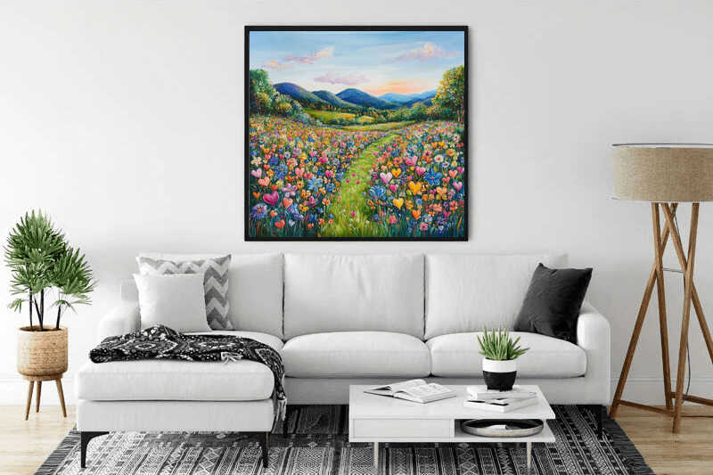 Diamond Painting - Pfad der Herzensblüten