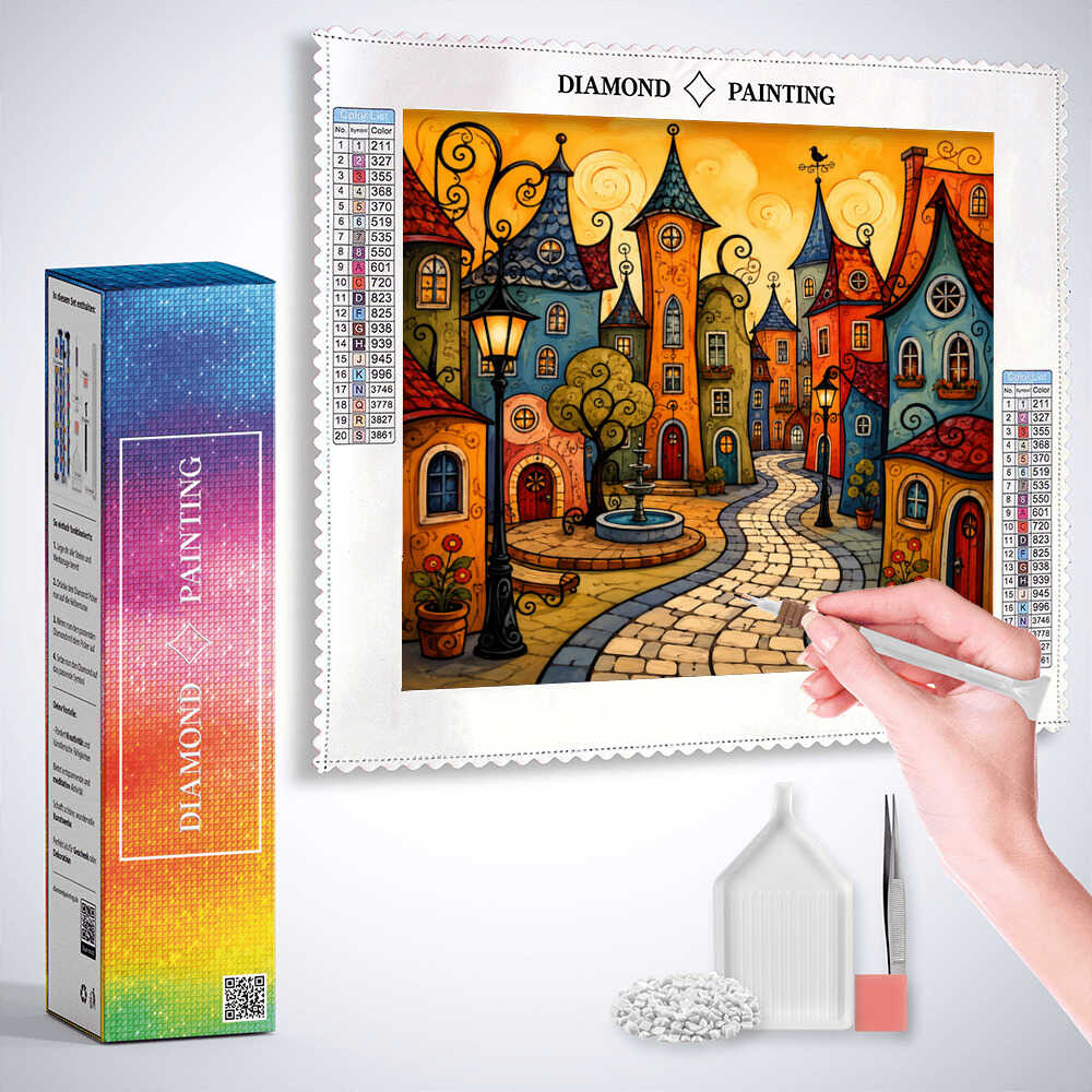 Diamond Painting - Verwunschene Altstadtträume