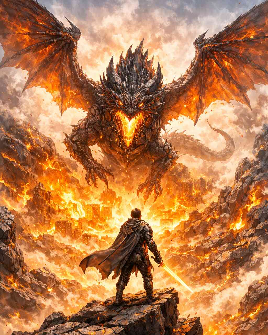 Diamond Painting - Drachenglut: Der letzte Widerstand