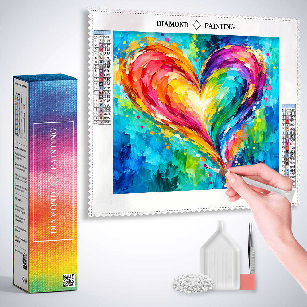 Diamond Painting - Abstraktes Herz