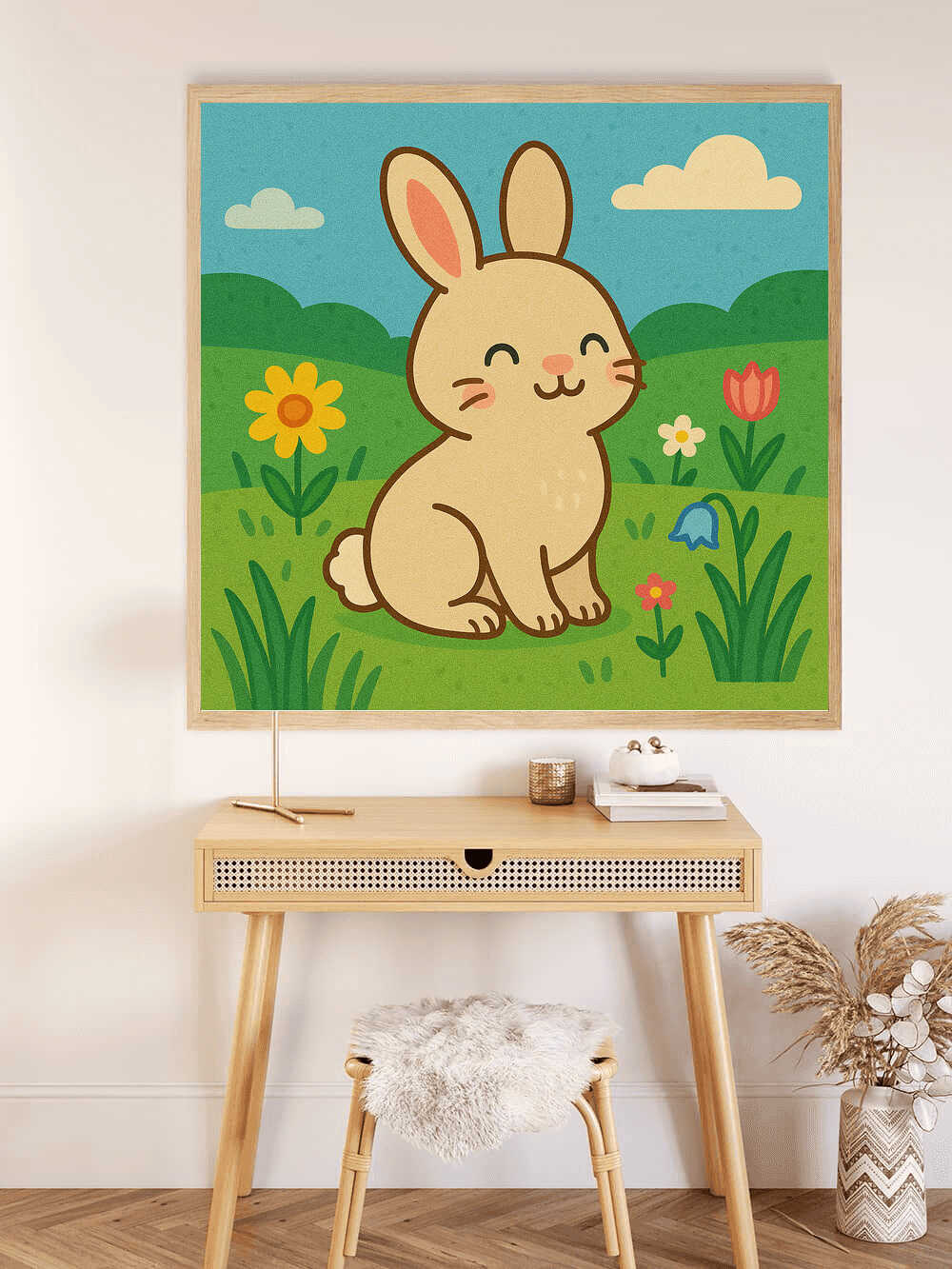 Diamond Painting - Frühlingsfreude im Hasenland