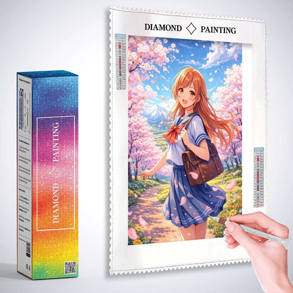 Diamond Painting - Frühlingserwachen im Kirschblütenzauber