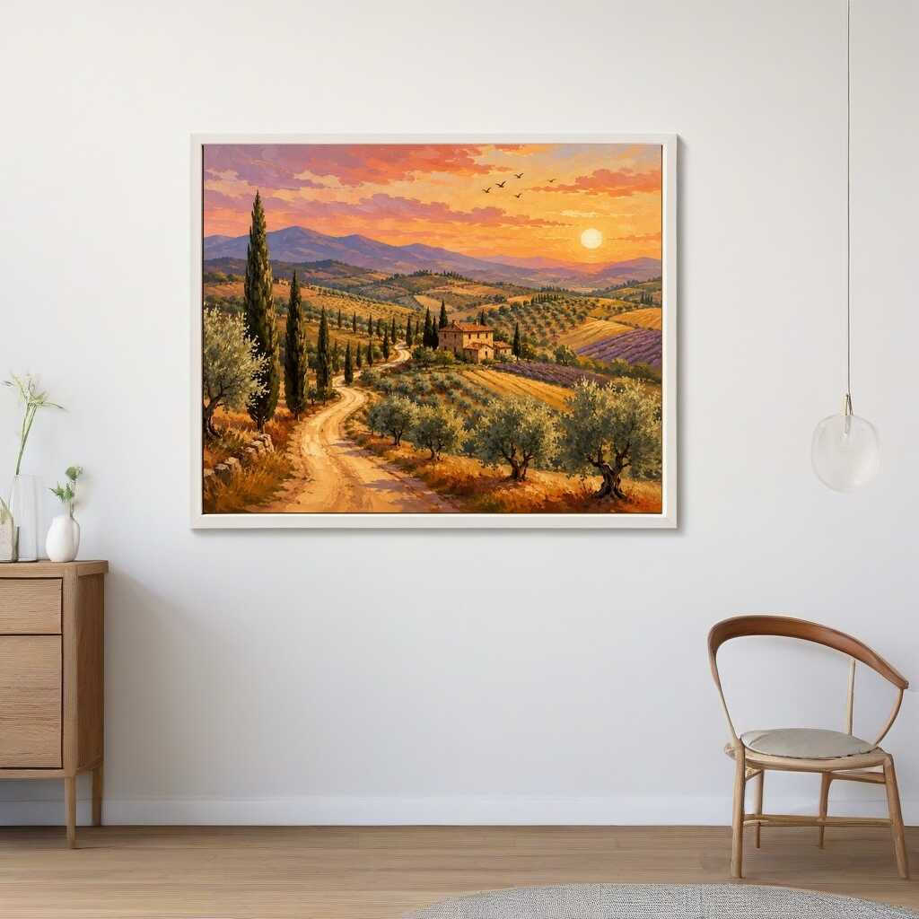 Diamond Painting - Toskana im goldenen Licht