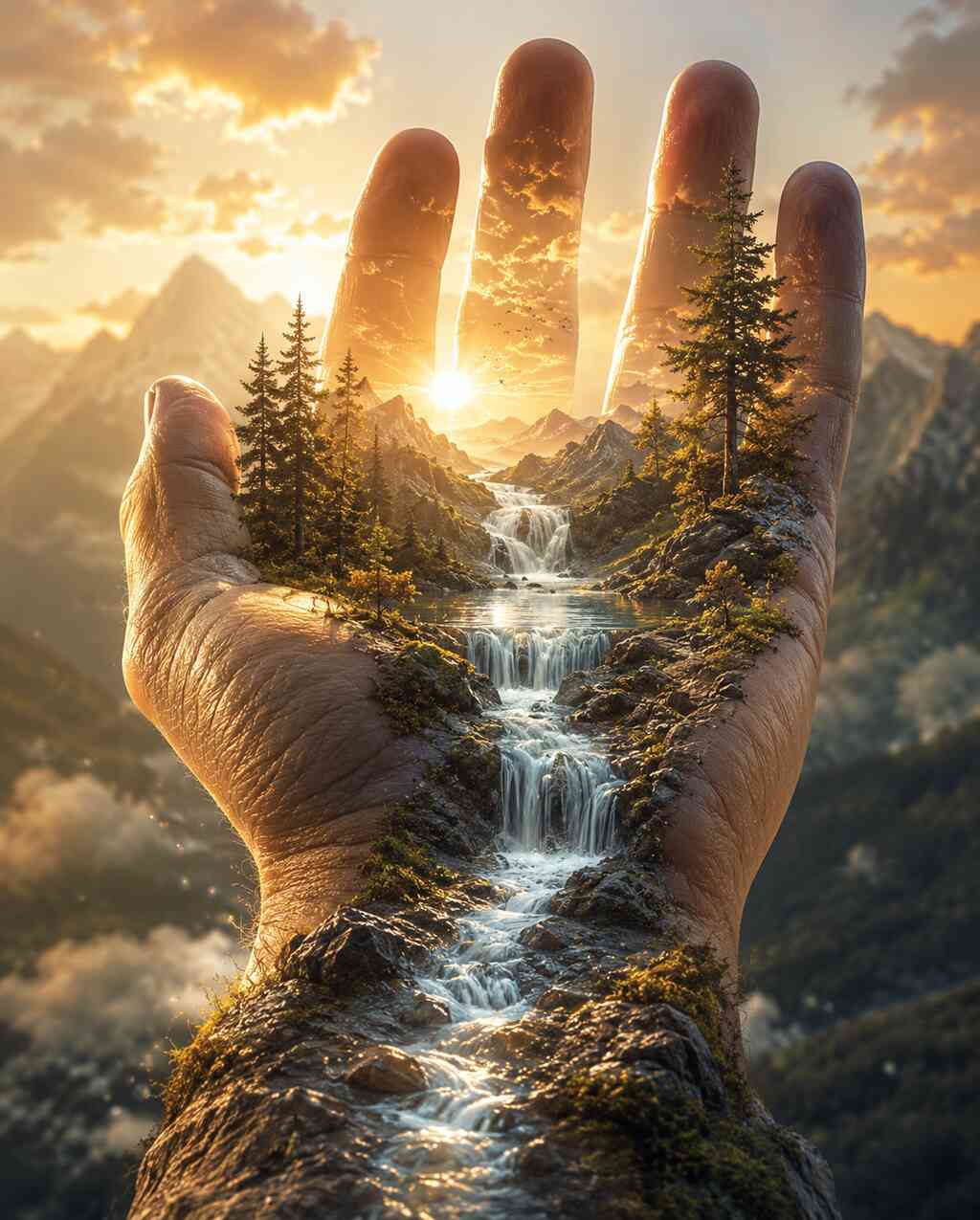 Diamond Painting - Hand der Schöpfung