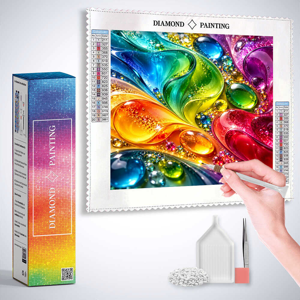 AB Diamond Painting - Bunte Regentropfen Part 2