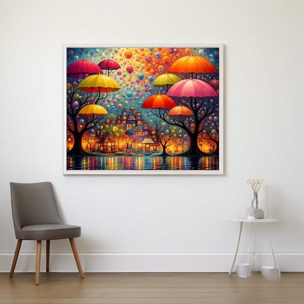 Diamond Painting - Magische Regenschirme der Fantasie