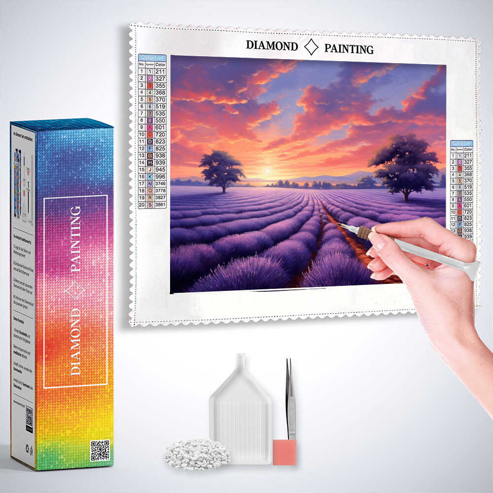 Diamond Painting - Lavendeltraum am Horizont