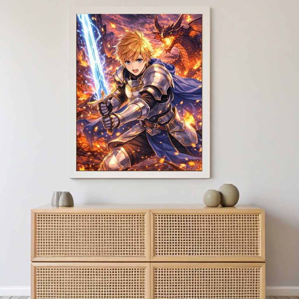 Diamond Painting - Der Flammenschwur, Heroische Entschlossenheit