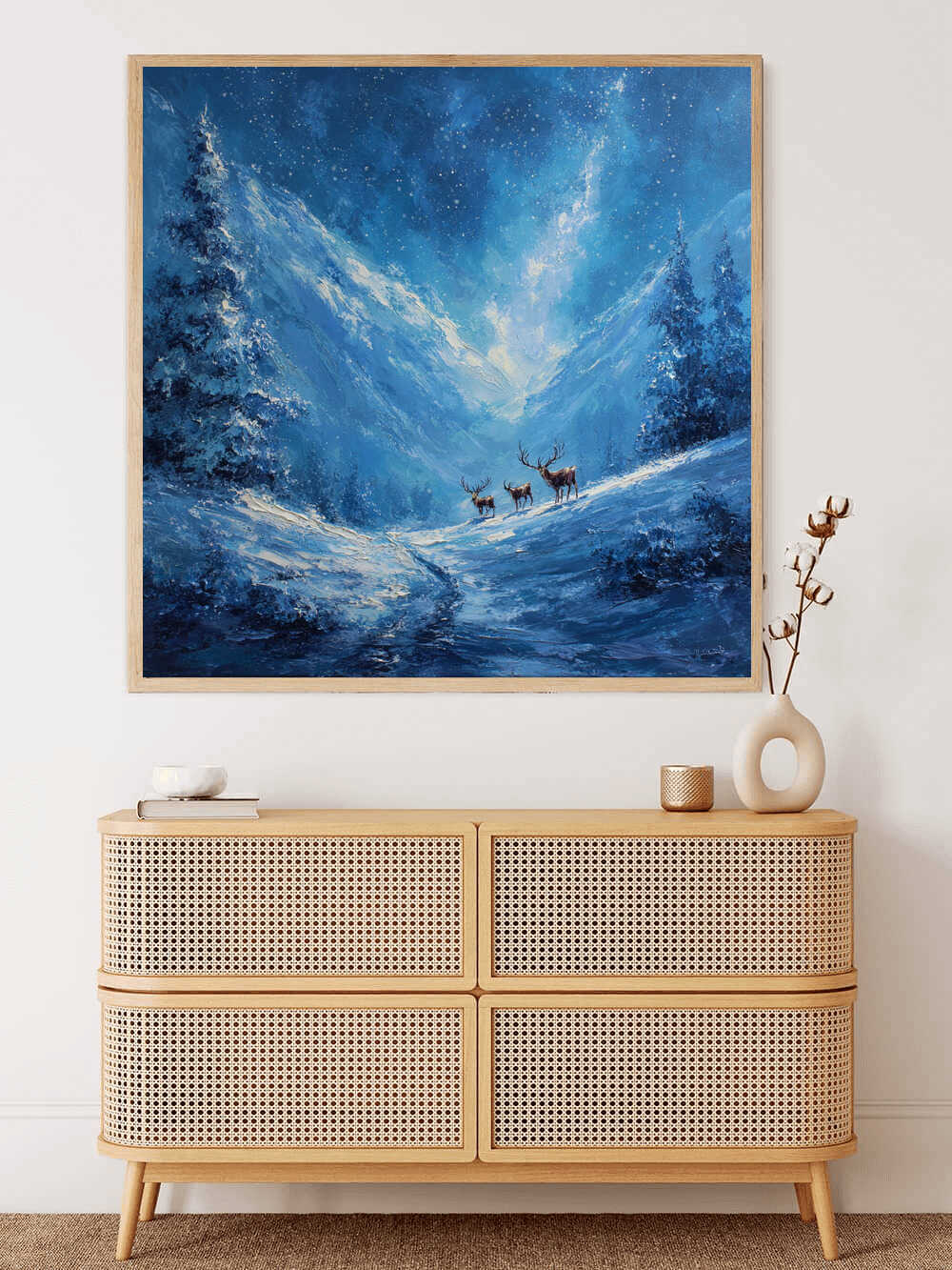 Diamond Painting - Winterzauber der Stille, in blau