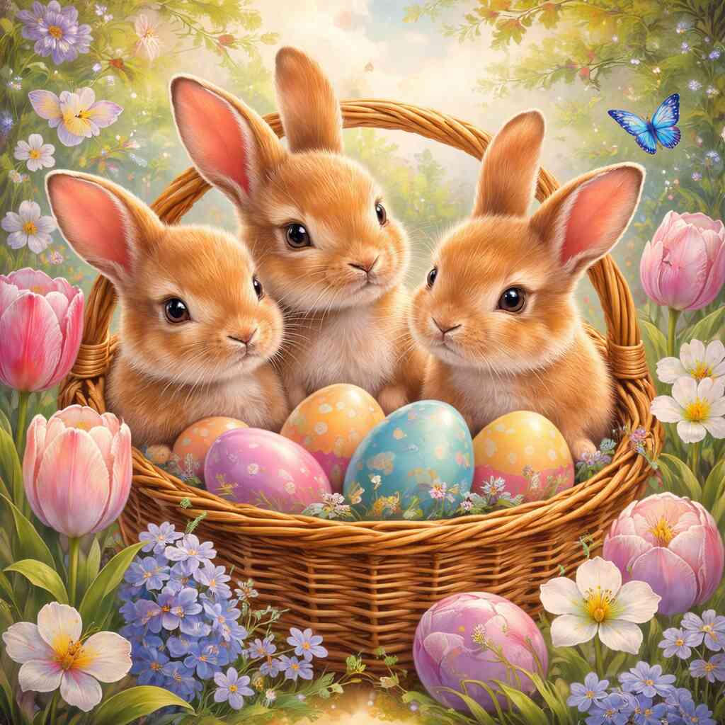 Diamond Painting - Frühlingszauber im Osternest