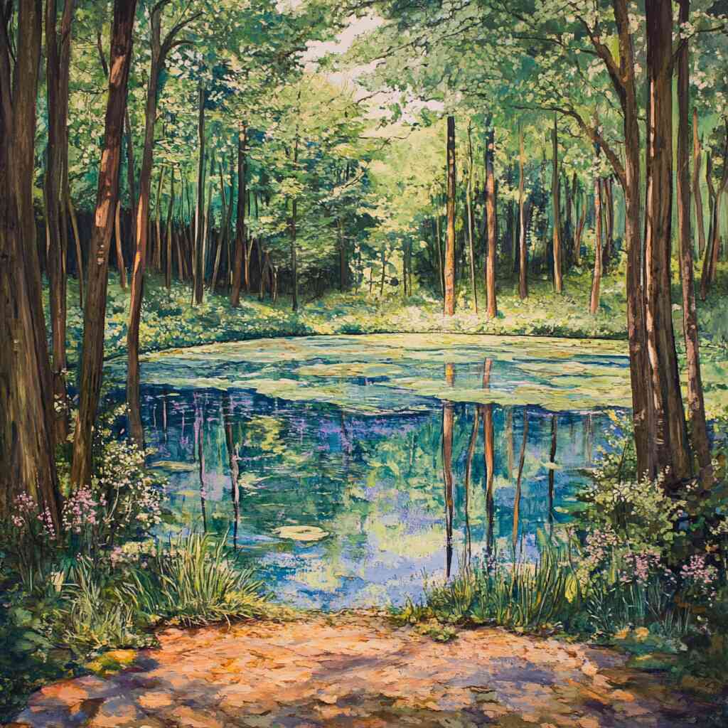 Diamond Painting - Waldsee in der Natur