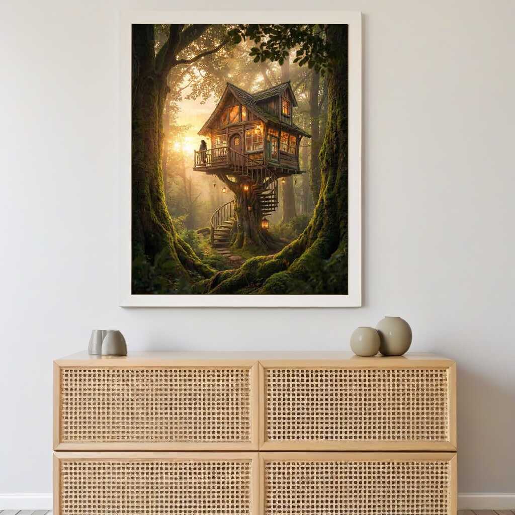 Diamond Painting - Märchenhafte Zuflucht im Zauberwald