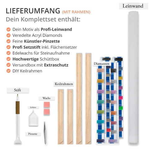 Diamond Painting - Herz am Meer, Verzaubernde Eleganz