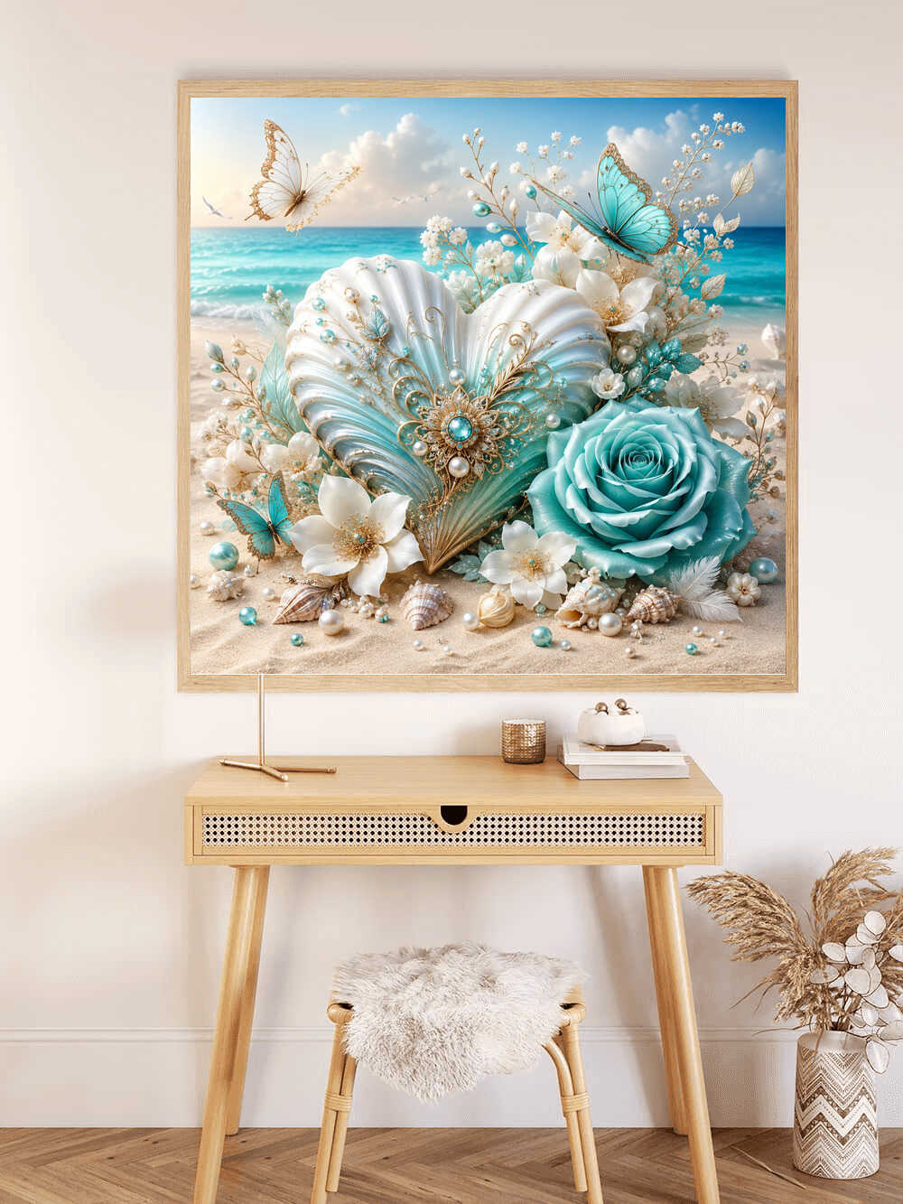 Diamond Painting - Herz am Meer, Verzaubernde Eleganz