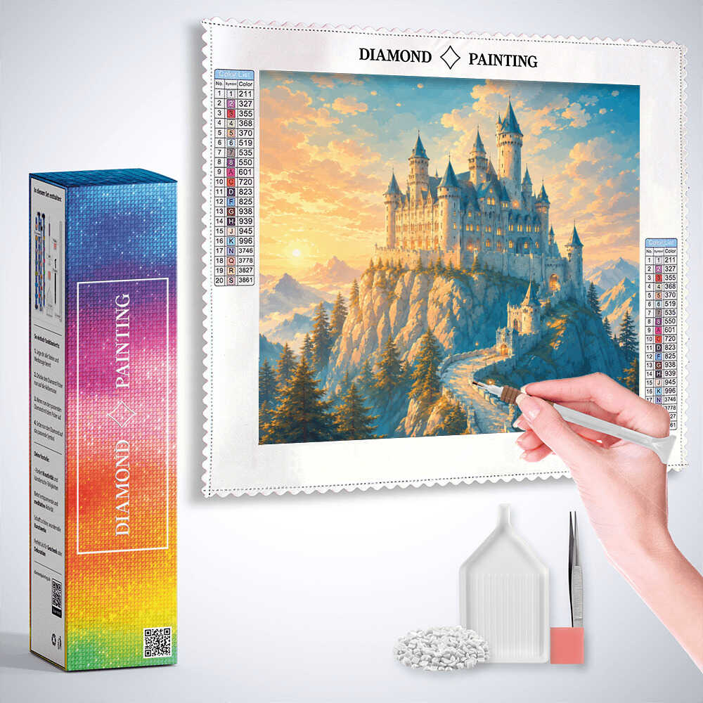 Diamond Painting - Märchenschloss im Morgenlicht