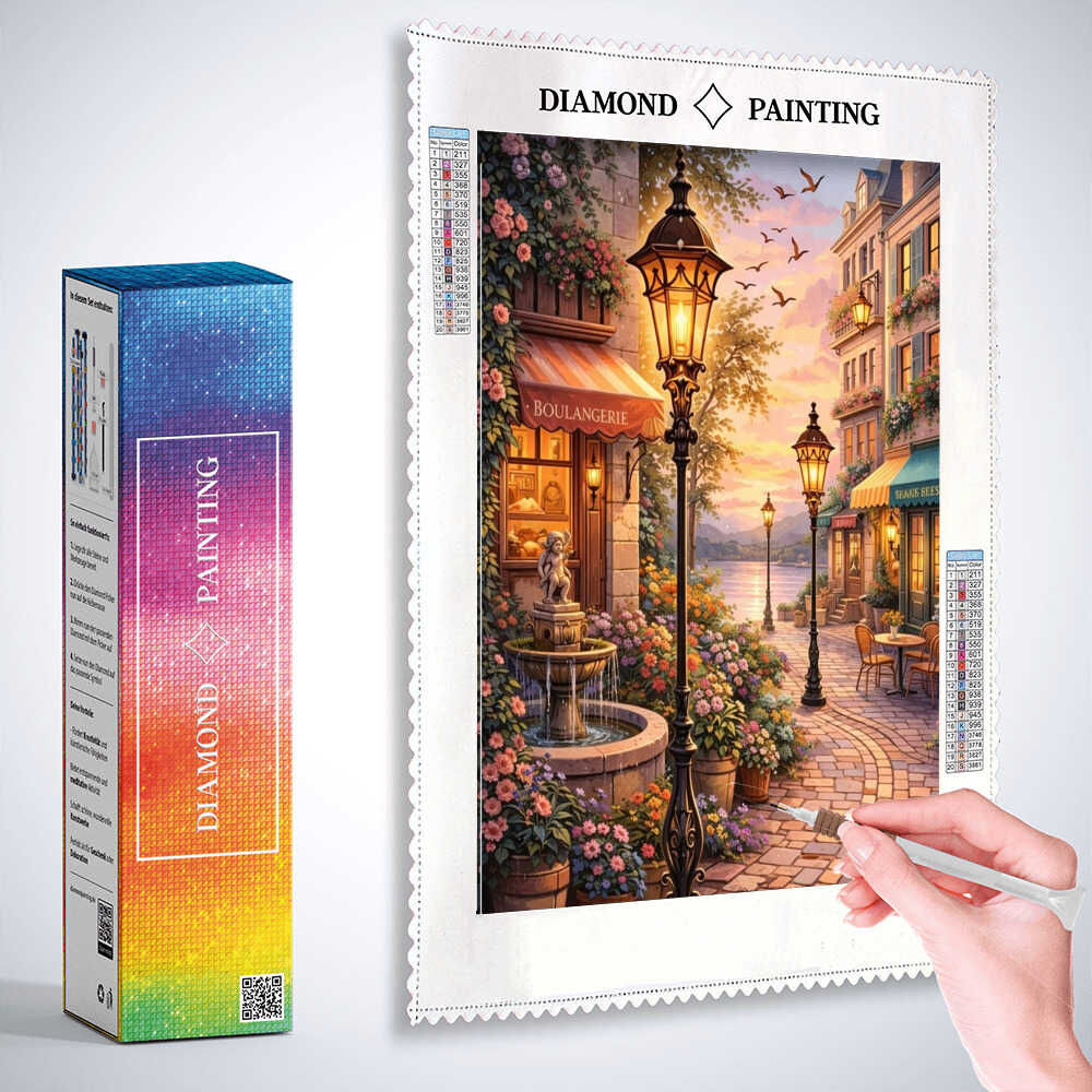 Diamond Painting - Abendzauber am Flussufer