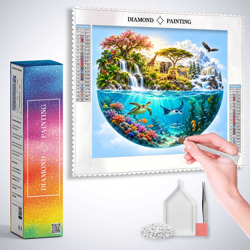 Diamond Painting - Welt der Tiere