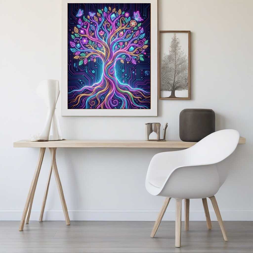 Diamond Painting - Leuchtender Lebensbaum der Zukunft