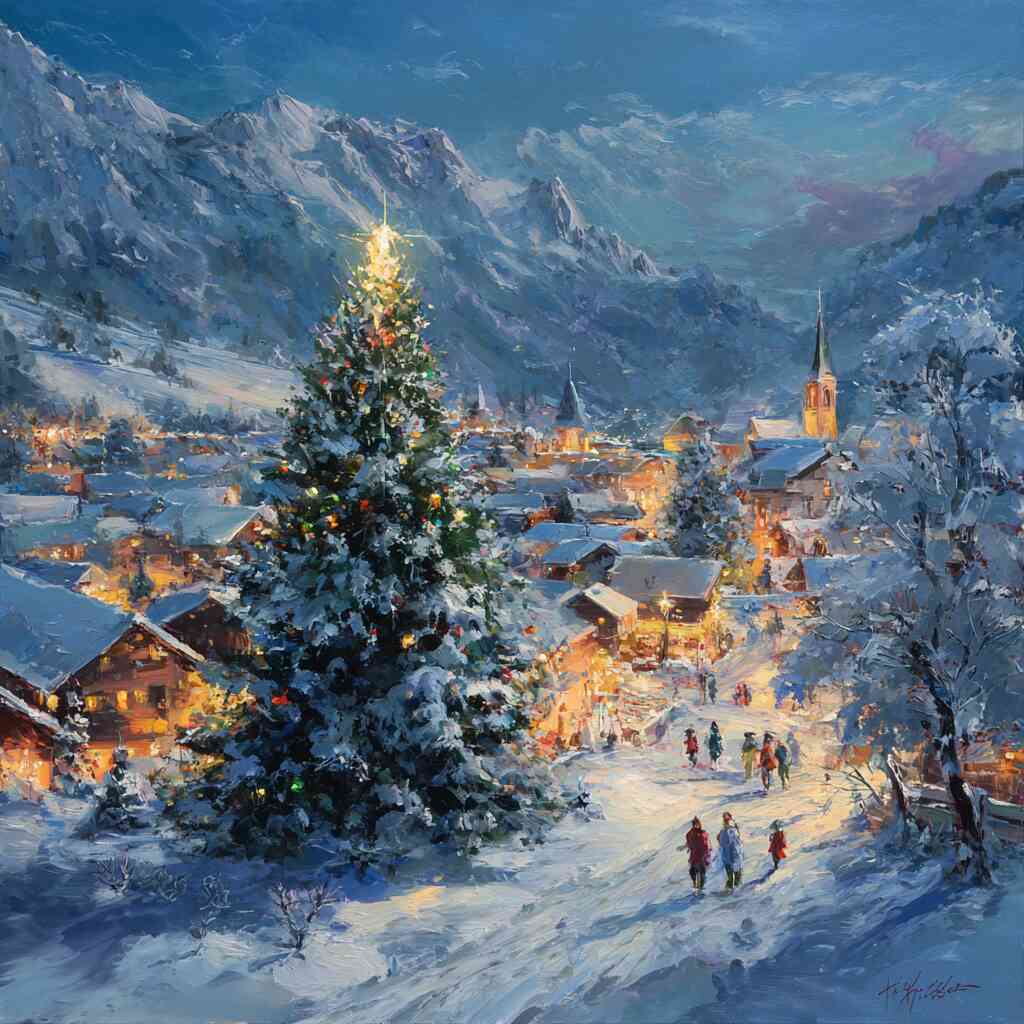 Diamond Painting - Winterzauber im Lichterglanz