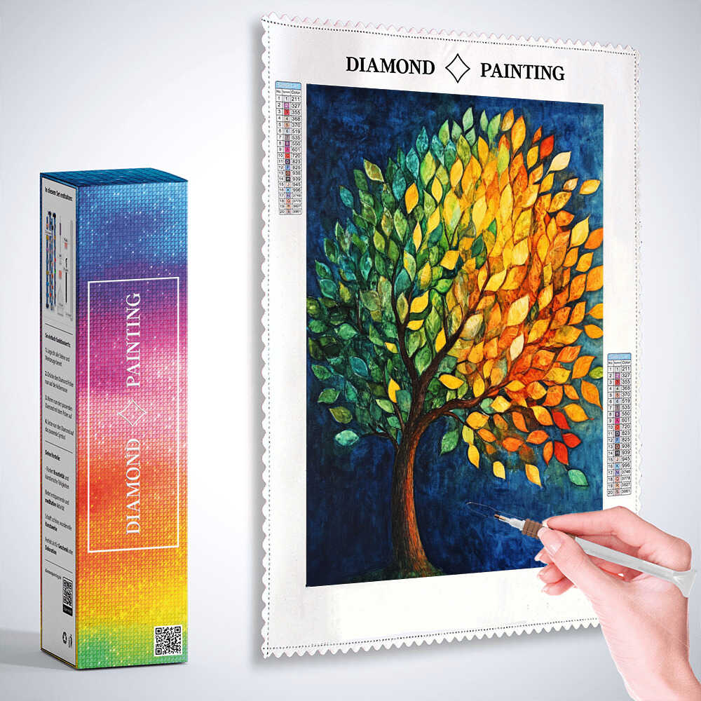 Diamond Painting - Farbenspiel der Jahreszeiten