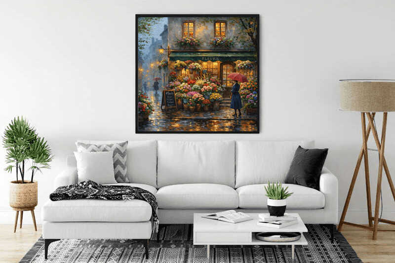 Diamond Painting - Blütenzauber im Regen