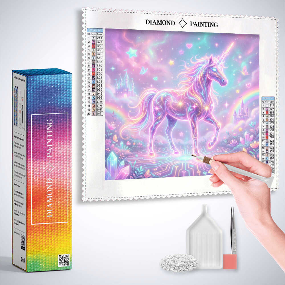 Diamond Painting - Magisches Erwachen des Einhorns
