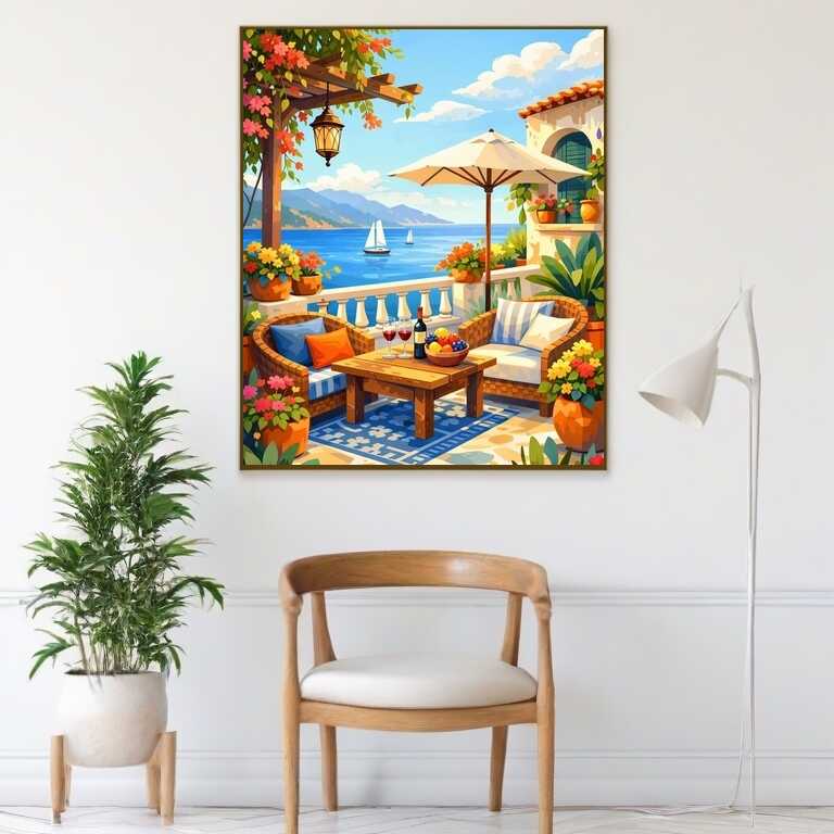 Diamond Painting - Mediterrane Sommerträume, Abstrakt