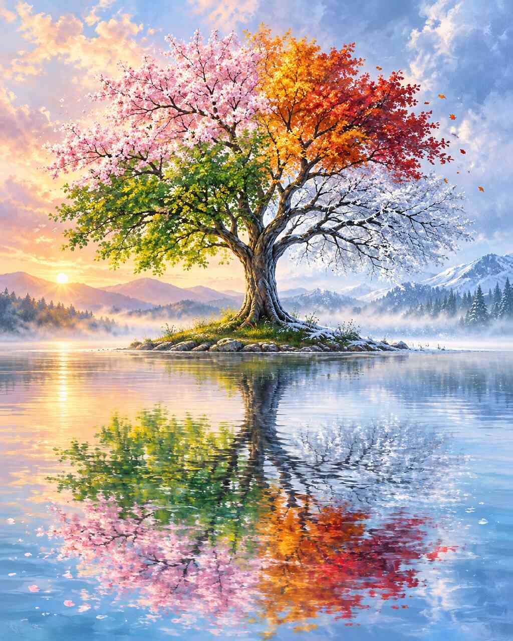 Ein Baum, vier Jahreszeiten