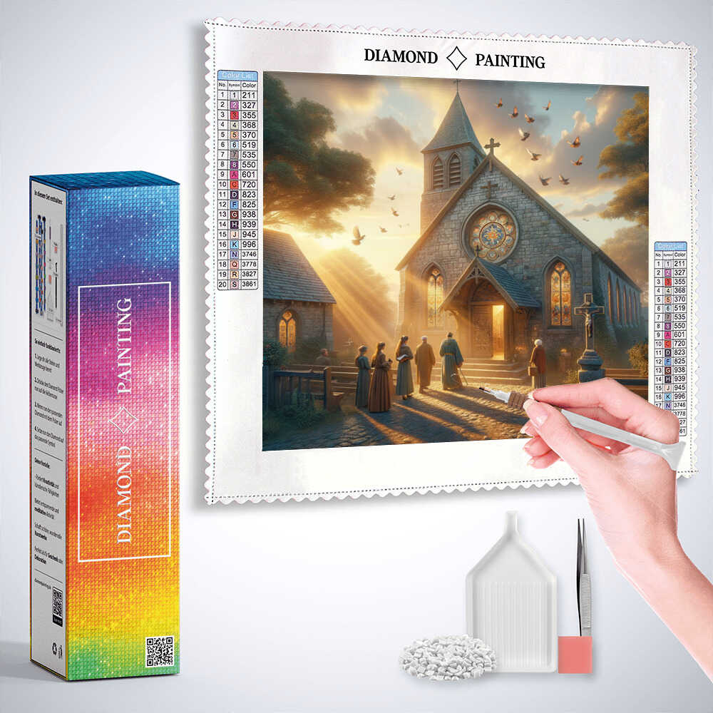 Diamond Painting - Morgenstrahlen der Andacht