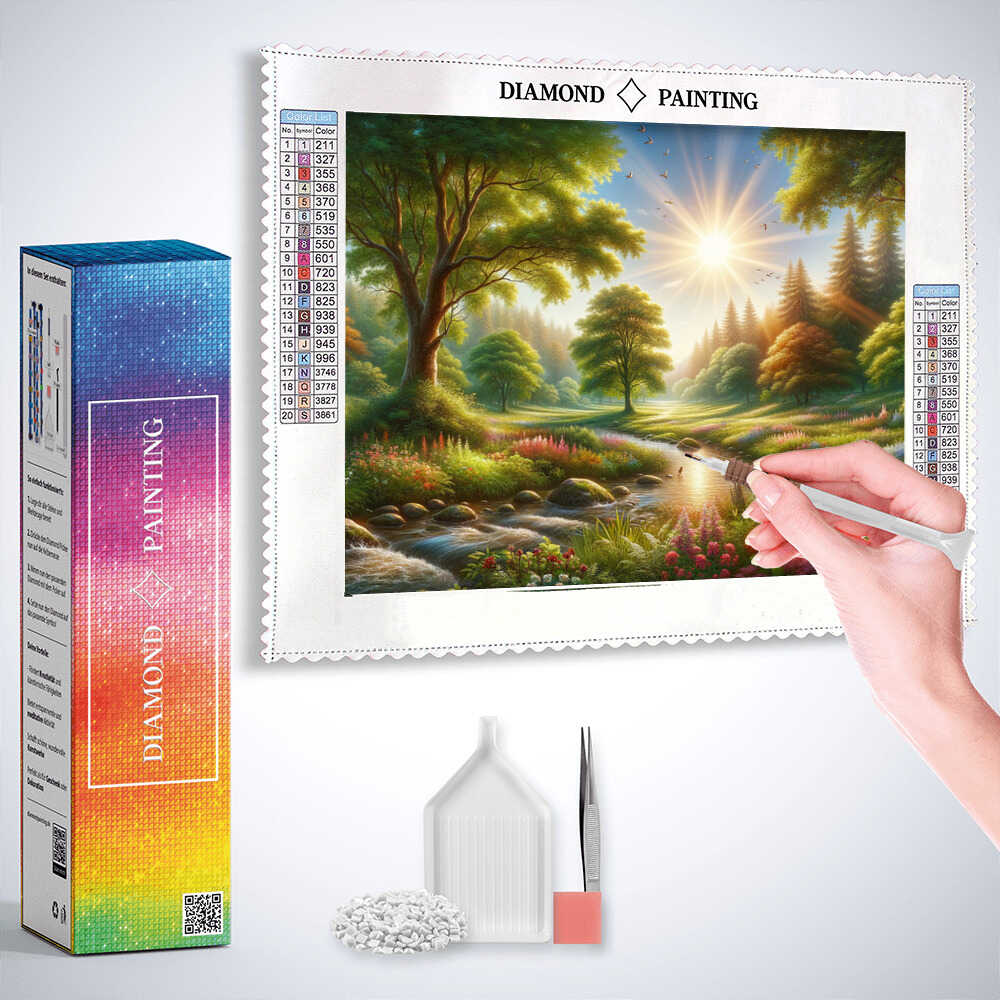 Diamond Painting - Lichtung der Erleuchtung, Sonnenschein