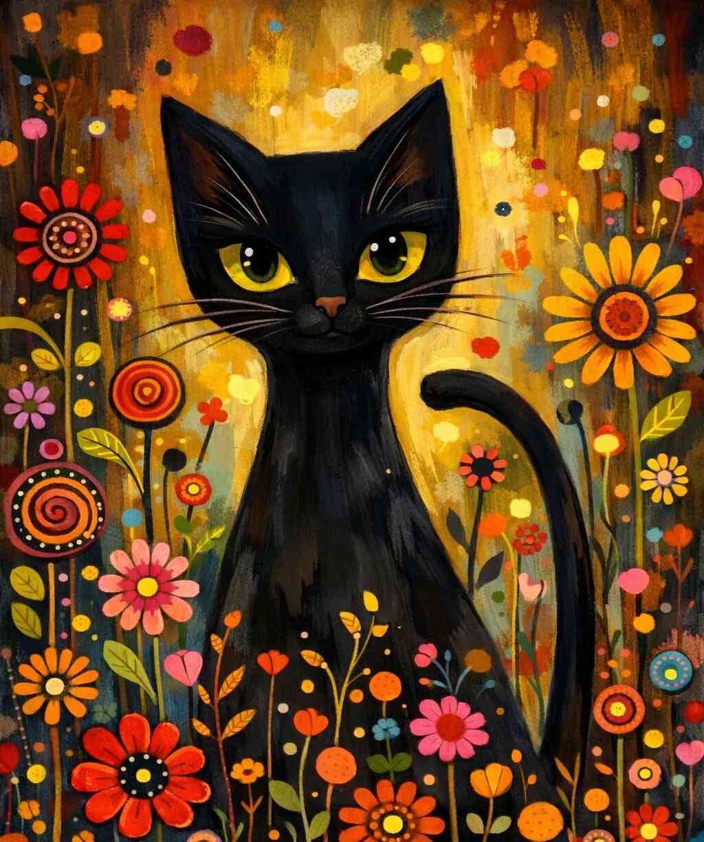 Diamond Painting - Magische Begegnung im Blütenmeer